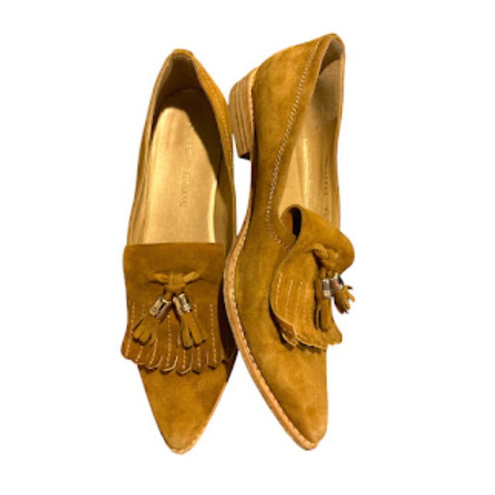Stuart Weitzman Avatass Suede Kiltie Tassel Loafers size 9.5